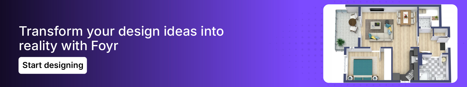 Use Foyrโs tools to create 1-bedroom apartment floor plan Use Foyrโs tools to create 1-bedroom apartment floor plan