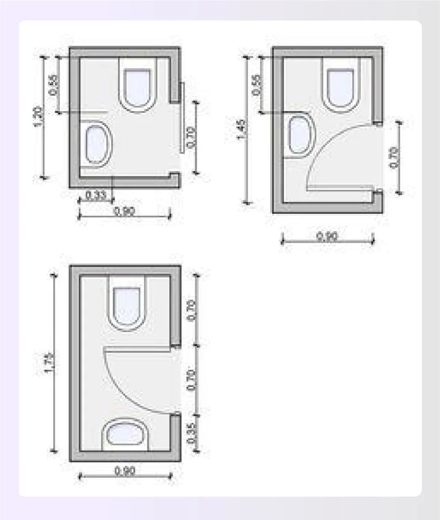 Very small bathroom layout for a powder room