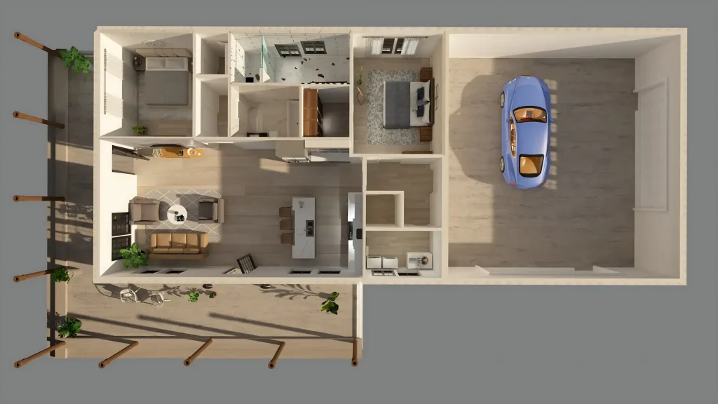 this barndominium floor plan in Foyr