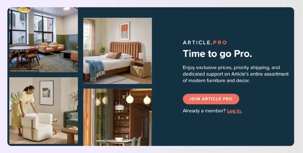 Screenshot of Article trade program benefits and application pageย Screenshot of Article trade program benefits and application pageย