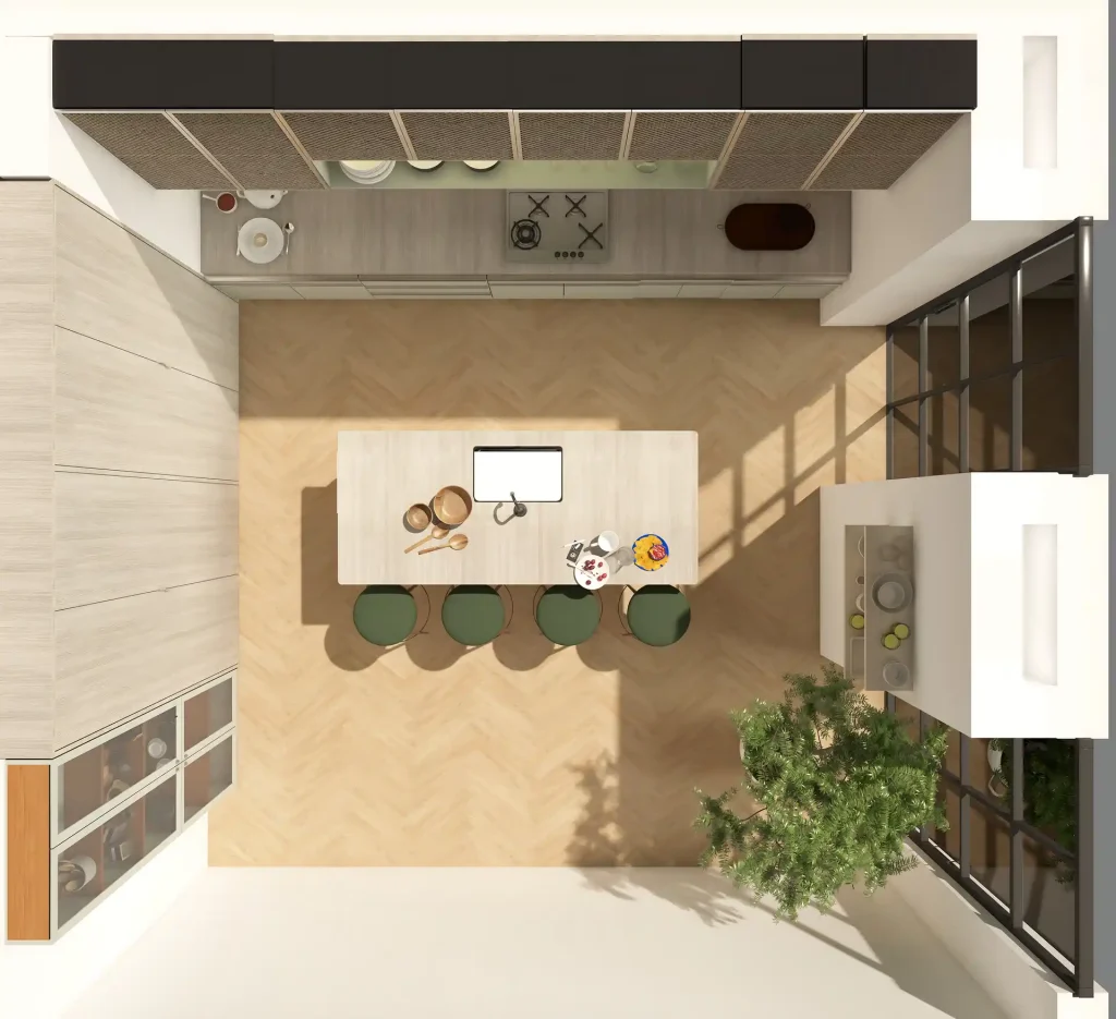 Edit this island kitchen layout design in Foyr Edit this island kitchen layout design in Foyr