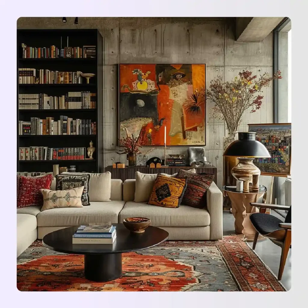 Mixed era furniture in eclectic style interior design Mixed era furniture in eclectic style interior design