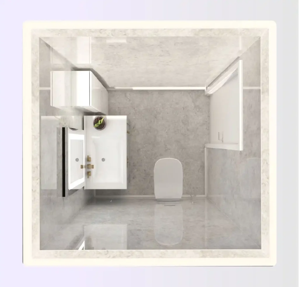 Edit the powder room floor plan in Foyr