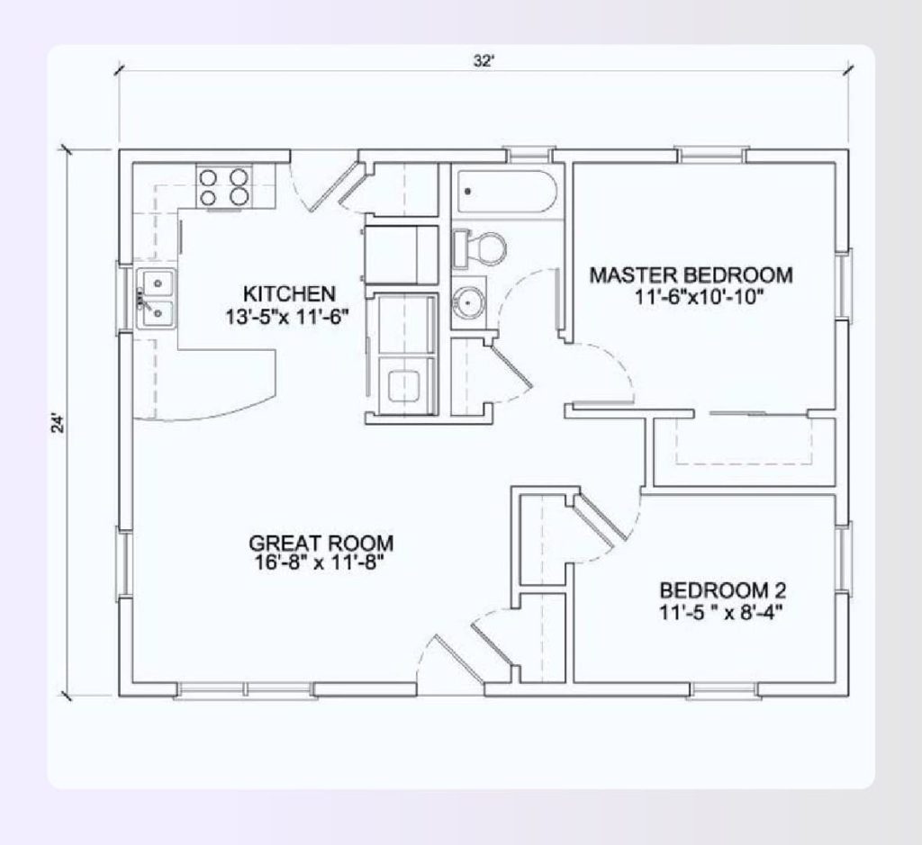 Compact ADU wheelchair accessible floor plan for independent living Compact ADU wheelchair accessible floor plan for independent living