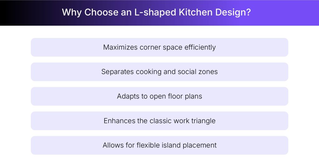 Benefits of choosing a L-shaped kitchen design