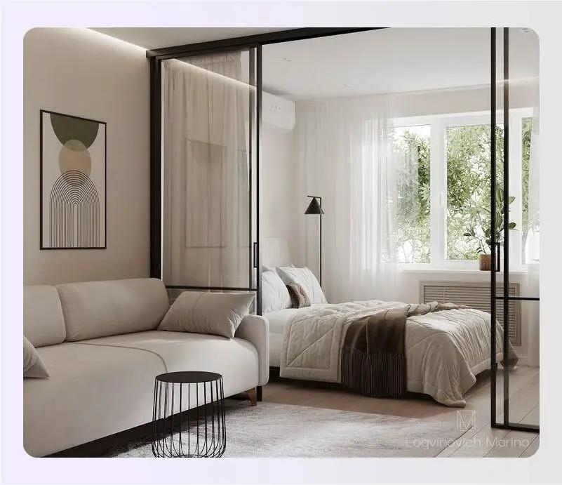 One-bedroom linear condo with separate living room and closed bedroom One-bedroom linear condo with separate living room and closed bedroom