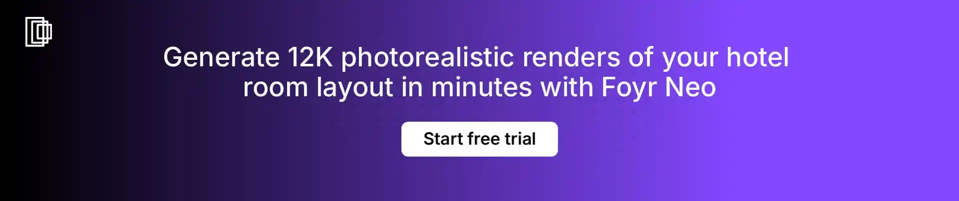 Use Foyr Neo to create 12K photorealistic renders of finished hotel room layouts Use Foyr Neo to create 12K photorealistic renders of finished hotel room layouts