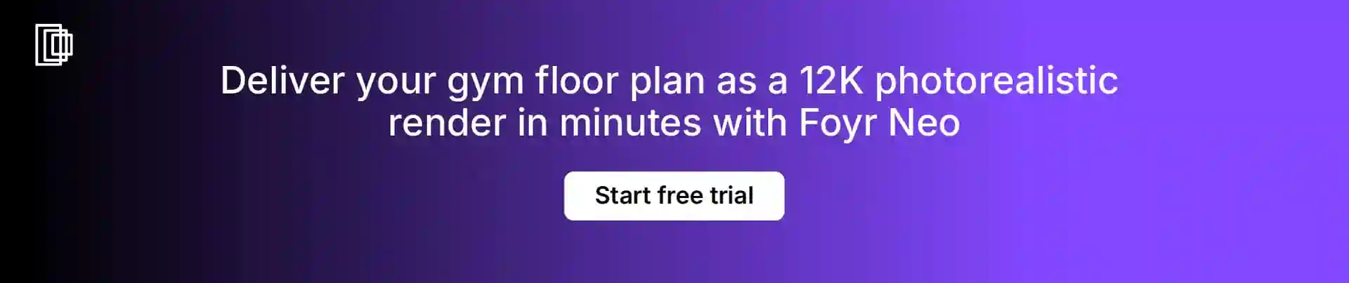 Use Foyr Neo to get 12K renders of your commercial gym floor plan Use Foyr Neo to get 12K renders of your commercial gym floor plan