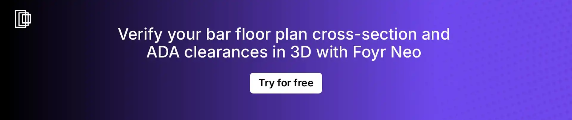 Use Foyr Neo to view your bar floor plans in 3D 