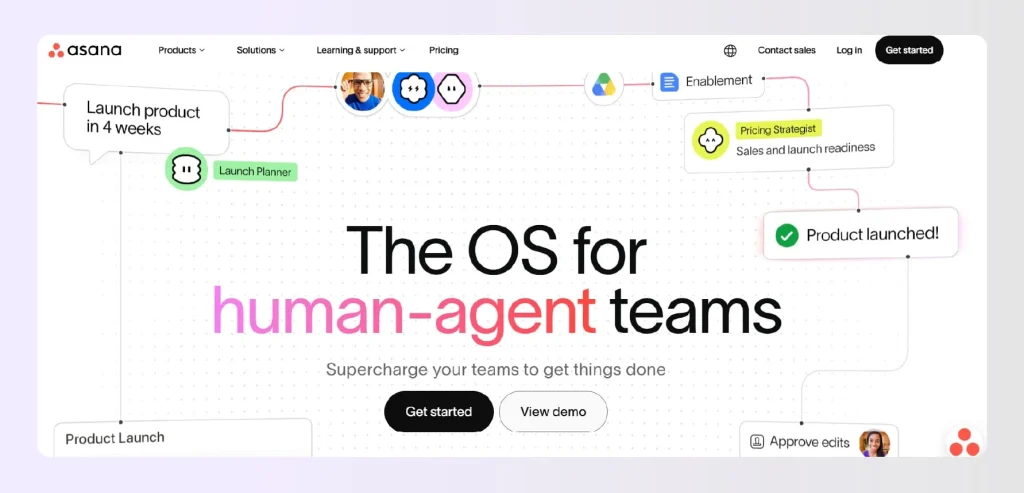 Asana helps teams manage tasks, timelines, and responsibilities Asana helps teams manage tasks, timelines, and responsibilities