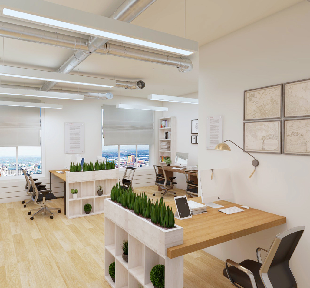 Minimalist office interior design idea