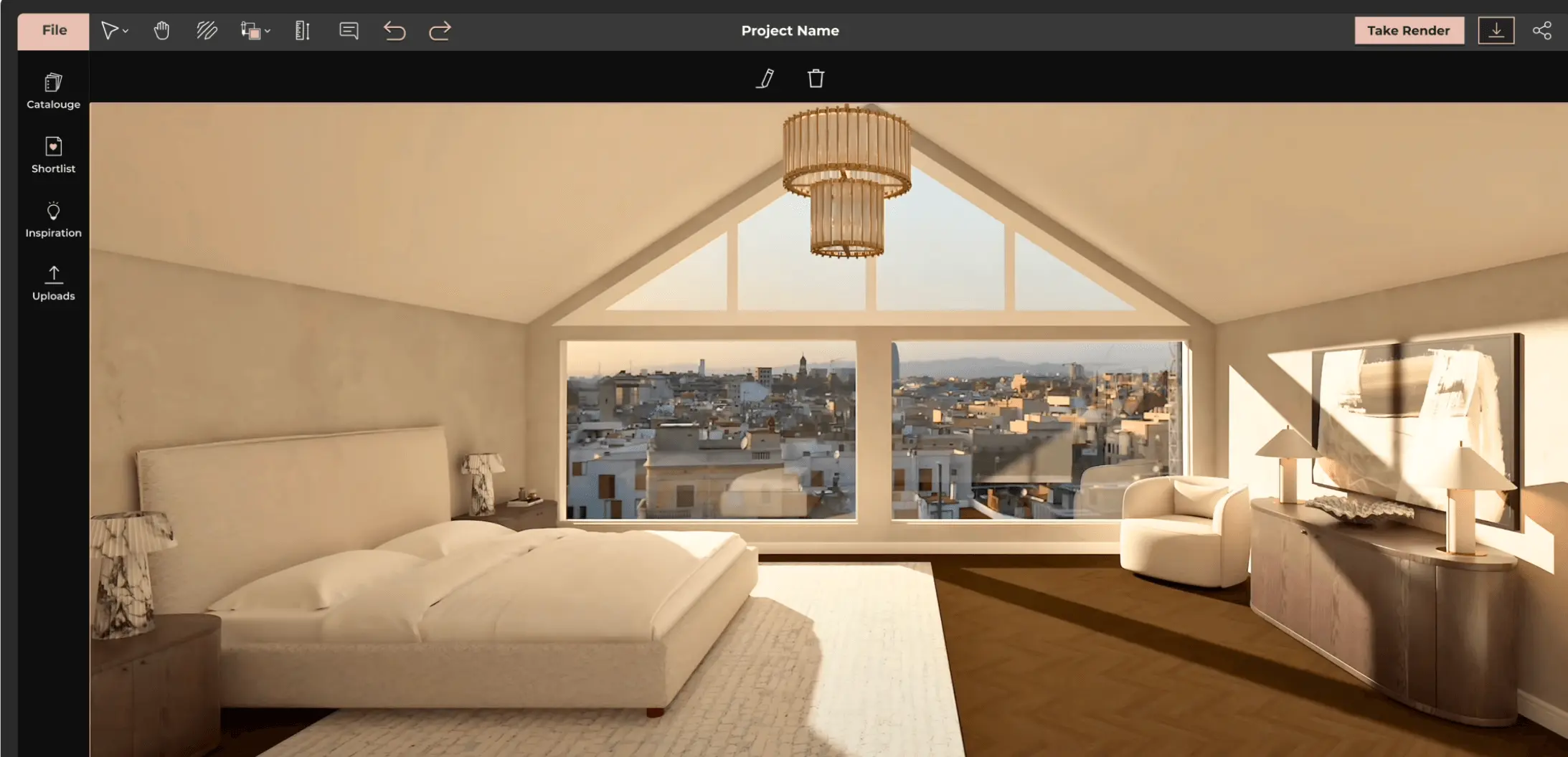 one-bedroom apartment layout