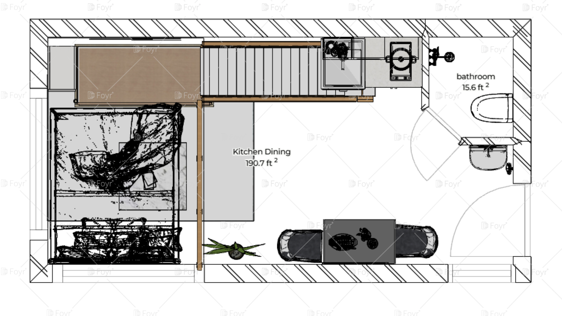 Compact Micro Apartment | Floor Plan Gallery