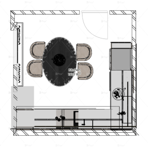 Minimalist U-Shaped Kitchen