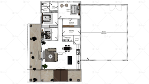 Modern Ranch-Style Layout