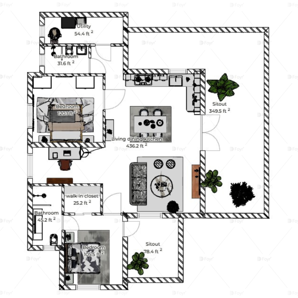 Contemporary Open-Plan Home