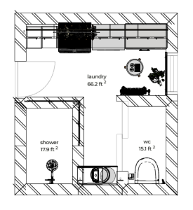 Bathroom laundry combo