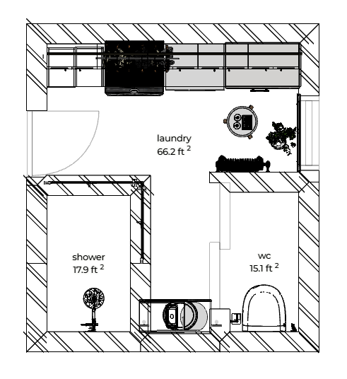 Bathroom laundry combo
