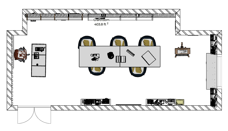 Craft Room floor plan